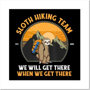 Sloth Hiking Sloth Hiking Team Posters and Art